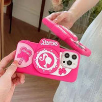Cute Barbie Pop Stand Phone Case – Fun Protective Cover with Grip Stand