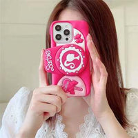 Cute Barbie Pop Stand Phone Case – Fun Protective Cover with Grip Stand