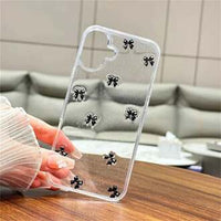Aesthetic Black Bow Case – Cute Ribbon Design, Luxury Slim Protective Phone Cover (iPhone All Series)