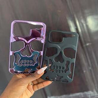 Skull-Themed Black Phone Case – Bold and Stylish Protective Cover