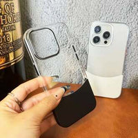 Premium Stylish Half Crystal Bottom Case with MagSafe – Transparent Protective Phone Cover