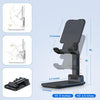 OGMAPLE MT-6 Desk Phone Holder – Foldable & Height Adjustable Universal Cellphone Stand Compatible with Devices Under 8” with Silicone Mat