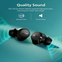 Philips TWS Bluetooth 5.0 Earbuds - Mini True Wireless Headset with 12H+ Playtime, Voice Assistant Support, Noise Isolating Design & HD Stereo Sound for Office and Travel