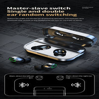 Original YD03 TWS Infurion Wireless Earbuds – Bluetooth 5.3, Hi-Fi Stereo Sound with Smart LED Mirror Display, 1200mAh Power Bank Charging Case & IPX5 Waterproof Gamer Headphones