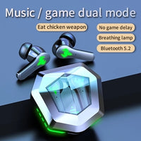 N35 Gaming Earbuds, Bluetooth 5.2 True Wireless Headphones with Mic, 360° Surround Sound, Low Latency Gaming Headset Compatible with iPhone/Android/Tablet