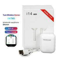 i14 TWS Wireless Earbuds Bluetooth 5.0 Headphones with Smart Touch Control & Charging Case - Noise Cancelling In-Ear Earphones with Built-in Mic for iPhone/Android