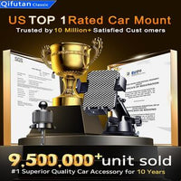 Qifutan Dash Mounted Car Phone Holder – Universal Windshield, Dashboard & Air Vent Mount, Hands-Free Smartphone Holder for iPhone & Android