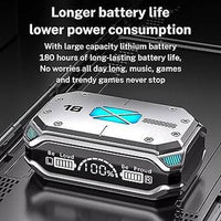 M41 Bluetooth 5.3 Earbuds – True Wireless Gaming Headset with LED Digital Display, Environmental Noise Cancelling, Waterproof Sport Earphones with Emergency Power Bank Feature