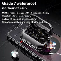 M41 Bluetooth 5.3 Earbuds – True Wireless Gaming Headset with LED Digital Display, Environmental Noise Cancelling, Waterproof Sport Earphones with Emergency Power Bank Feature