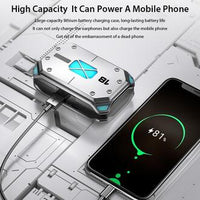 M41 Bluetooth 5.3 Earbuds – True Wireless Gaming Headset with LED Digital Display, Environmental Noise Cancelling, Waterproof Sport Earphones with Emergency Power Bank Feature