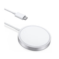Apple iPhone Series MagSafe Magnetic Wireless Charger 15W Fast Charging Pad with USB Cable – Strong Magnet, Qi-Certified