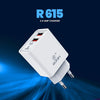 Ronin R-615 USB Wall Charger 2.4A Fast Charging Adapter | Dual USB Port | Universal Mobile Charger
