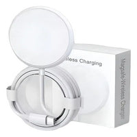 Apple iPhone Series MagSafe Magnetic Wireless Charger 15W Fast Charging Pad with USB Cable – Strong Magnet, Qi-Certified