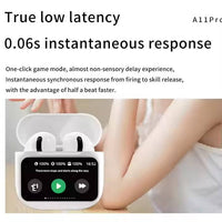 AirPods A11 Pro Wireless Earbuds with LCD Display – Bluetooth 5.3, Touch Control, HD Mic