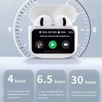 AirPods A11 Pro Wireless Earbuds with LCD Display – Bluetooth 5.3, Touch Control, HD Mic