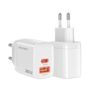 Ronin R-6025 Catalyst 20W PD Fast Charging Adapter | QC 18W & Super VOOC Support | Universal USB Charger for Android & iPhone