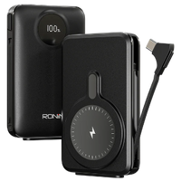 Ronin R-4045 Velocity 10000mAh Power Bank – 22.5W Fast Charge, Wireless & Magsafe Compatible