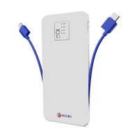 Ronin R-73 10000mAh Power Bank with Built-In Cable – Fast Charging Portable Battery Pack