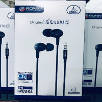 Original Ronin R9 / R-9 Wired Handsfree – Crystal Clear Sound Earphones with Microphone