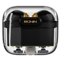 Ronin R-7070 Snap Wireless Earbuds | Transparent Design, Bluetooth 5.3, Touch Control & Reel Scrolling Feature