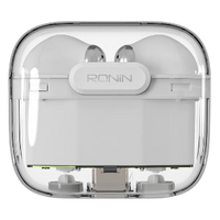 Ronin R-7070 Snap Wireless Earbuds | Transparent Design, Bluetooth 5.3, Touch Control & Reel Scrolling Feature