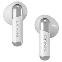 Ronin R-7070 Snap Wireless Earbuds | Transparent Design, Bluetooth 5.3, Touch Control & Reel Scrolling Feature