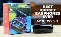 M10 Wireless Bluetooth Earbuds – True Wireless Stereo, HD Sound, Portable Charging Case