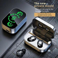 Original YD03 TWS Infurion Wireless Earbuds – Bluetooth 5.3, Hi-Fi Stereo Sound with Smart LED Mirror Display, 1200mAh Power Bank Charging Case & IPX5 Waterproof Gamer Headphones