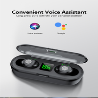 F9 TWS Bluetooth Earbuds, True Wireless Sport Headphones with 2000mAh Battery Case, Smart LED Digital Power Display, Waterproof In-Ear Earphones with Built-in Mic
