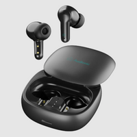 Audionic Airbud 550 TWS Wireless Earbuds, Quad Mic ENC Environmental Noise Cancellation, 45ms Low Latency Gamer Earphones, IPX4 Sweatproof with Sliding Charging Case for Android/iOS