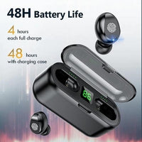 F9 TWS Bluetooth Earbuds, True Wireless Sport Headphones with 2000mAh Battery Case, Smart LED Digital Power Display, Waterproof In-Ear Earphones with Built-in Mic