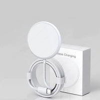 Apple iPhone Series MagSafe Magnetic Wireless Charger 15W Fast Charging Pad with USB Cable – Strong Magnet, Qi-Certified
