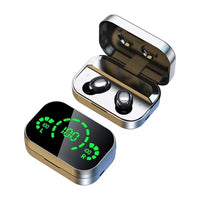 Original YD03 TWS Infurion Wireless Earbuds – Bluetooth 5.3, Hi-Fi Stereo Sound with Smart LED Mirror Display, 1200mAh Power Bank Charging Case & IPX5 Waterproof Gamer Headphones