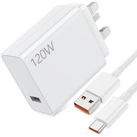 120W Super Fast Charging Type-C Mobile Charger – Ultra-Fast Power Adapter Compatible with All Smartphones