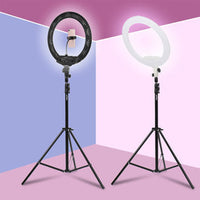 26cm Ring Light Kit with 7ft Aluminum Tripod, Mobile Phone Holder – 3 Color LED Lighting for Video & Photography