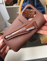 New Rhode Lip Gloss Silicone Case 💄 with Box – Soft, Stylish & Shockproof Phone Cover (All iPhone Series)