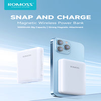 Romoss MagSafe Wireless Power Bank 10000mAh – Magnetic Fast Charging Portable Battery Pack for iPhone