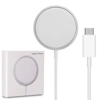 Apple iPhone Series MagSafe Magnetic Wireless Charger 15W Fast Charging Pad with USB Cable – Strong Magnet, Qi-Certified